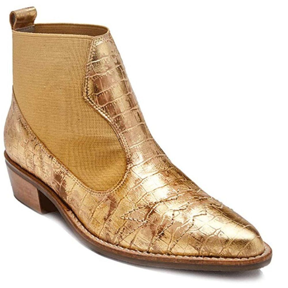 Matisse Metallic Gold Sweet Jane Ankle Boot 8 - SOLD - Picture 1 of 8